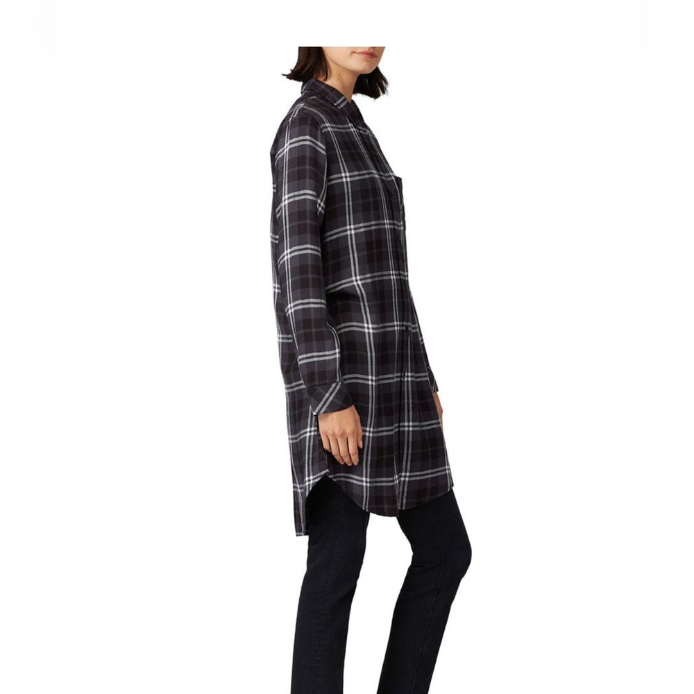 Super long soft flannel, comfy- can be dressed up or down!